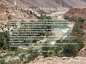 Oasis caches au Maroc
